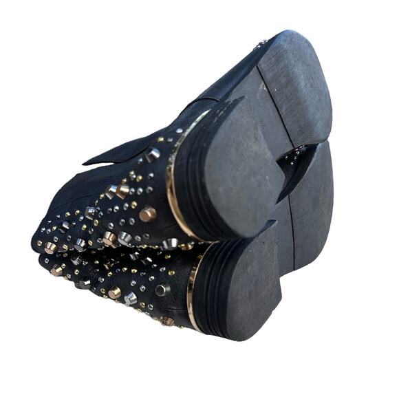 Modern Vice booties size 8.5 punk Goth studded rocker royalcore - Picture 5 of 9